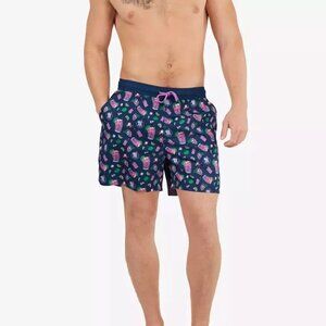 BARSTOOL SPORTS Transfusion Printed Blue Swim Trunk Shorts M L